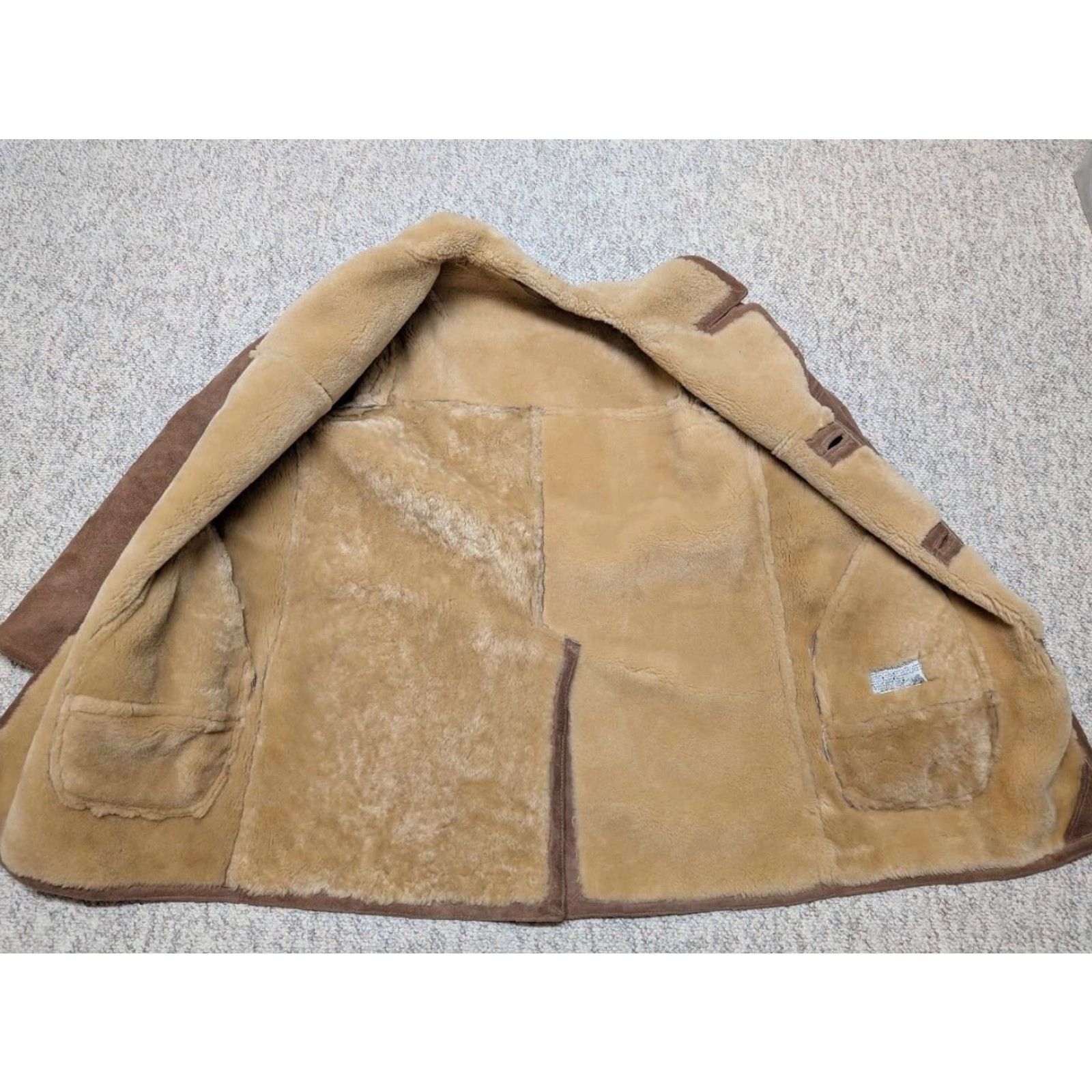 Vintage VINTAGE shearling COAT Men M brown western leather 42 chest napa sheepskin wool pile 90s rancher Vincent's Size US M / EU 48-50 / 2 - 6 Thumbnail