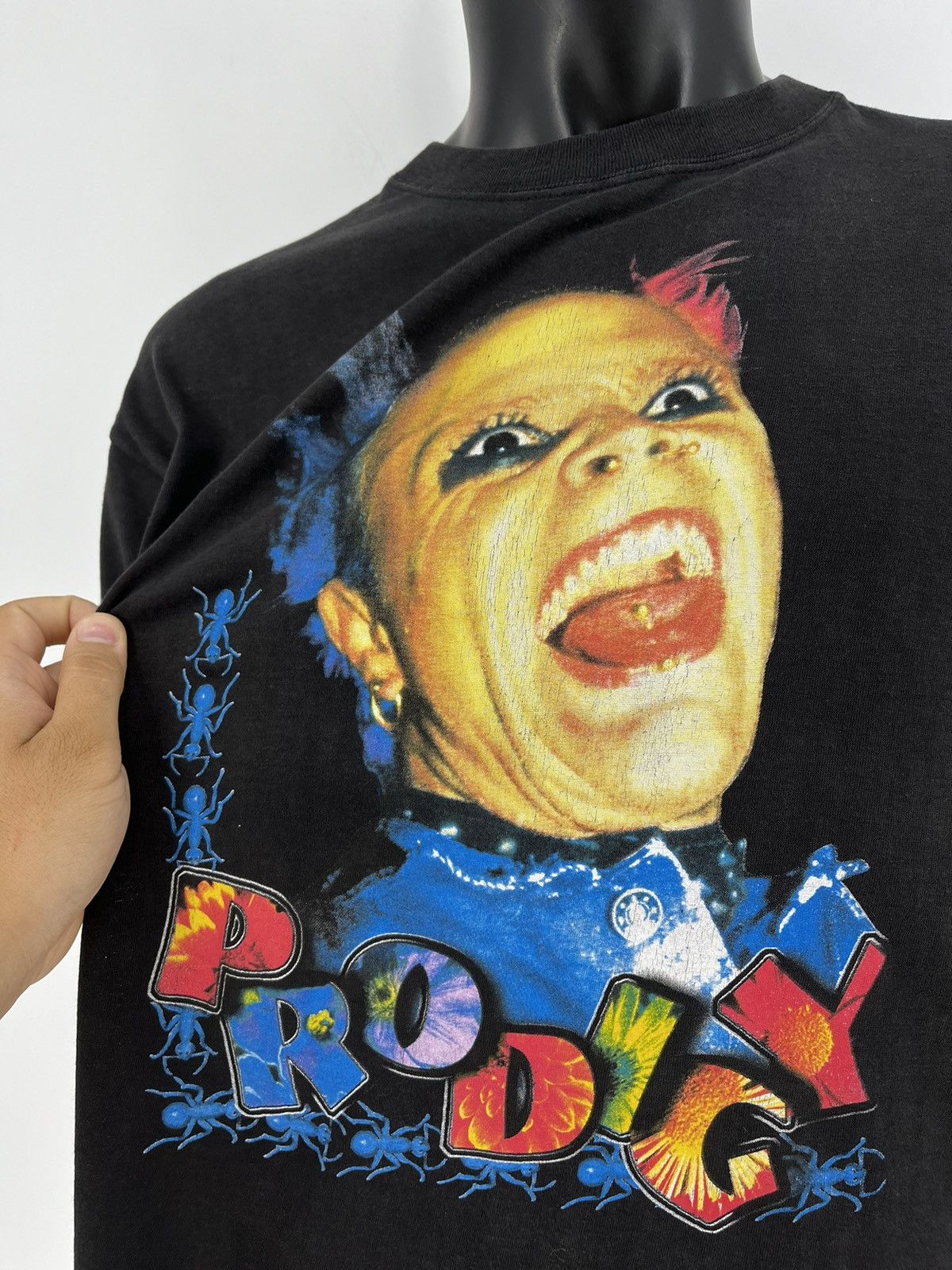 Band Tees RARE!! Vintage 90s Prodigy The Fat of the Land Keith Flint Size US M / EU 48-50 / 2 - 6 Thumbnail