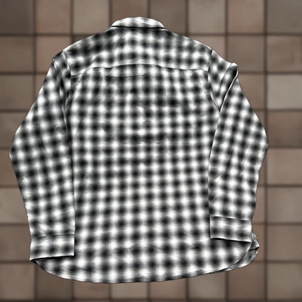 Allsaints AllSaints Shirt Mens Large Gray Check Flannel Relaxed Fit Button Up Casual Size US L / EU 52-54 / 3 - 1 Thumbnail