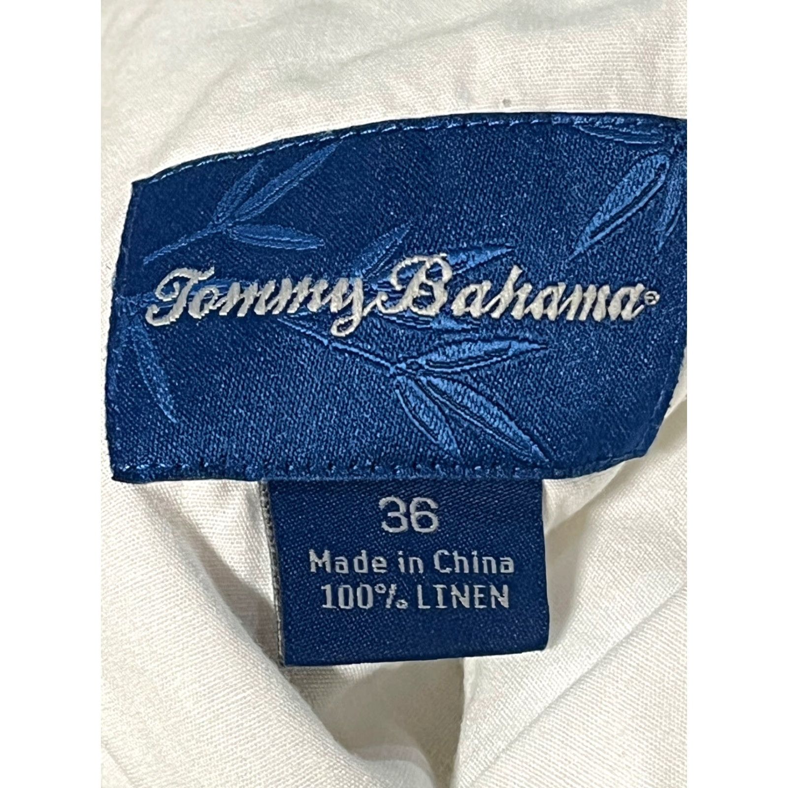 Tommy Bahama Tommy Bahama Shorts Bermuda Linen 100% Flat Front Beige 36 Men GUC Paradise Nation Mens Size US 36 / EU 52 - 4 Thumbnail