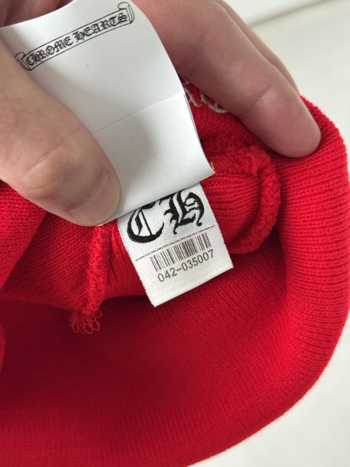 Chrome Hearts Chrome Hearts Red Beanie Brand New Size ONE SIZE - 5 Thumbnail