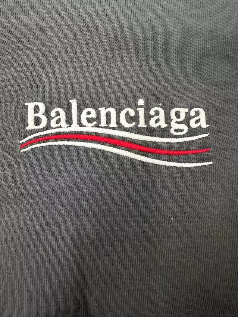Balenciaga Balenciaga Solid monogram embroidered crew neck short slee Size US XS / EU 42 / 0 - 3 Thumbnail