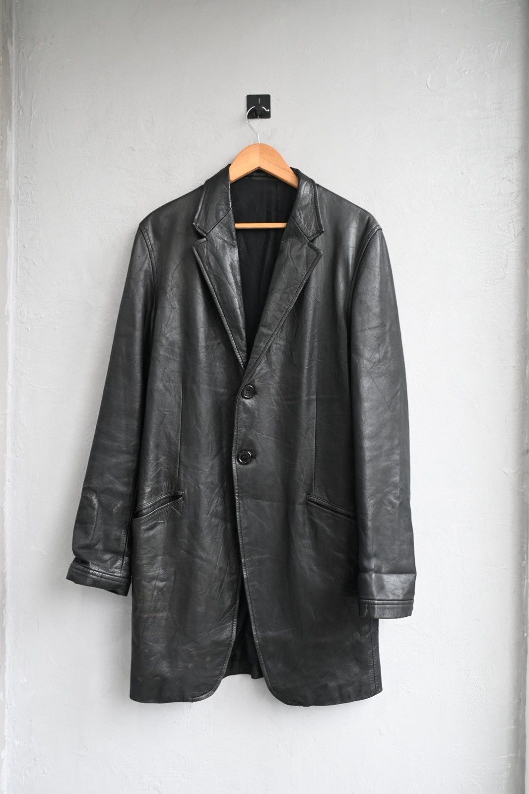 Yohji Yamamoto Yohji Yamamoto Pour Homme AW1997 leather overcoat Size US M / EU 48-50 / 2 - 6 Thumbnail