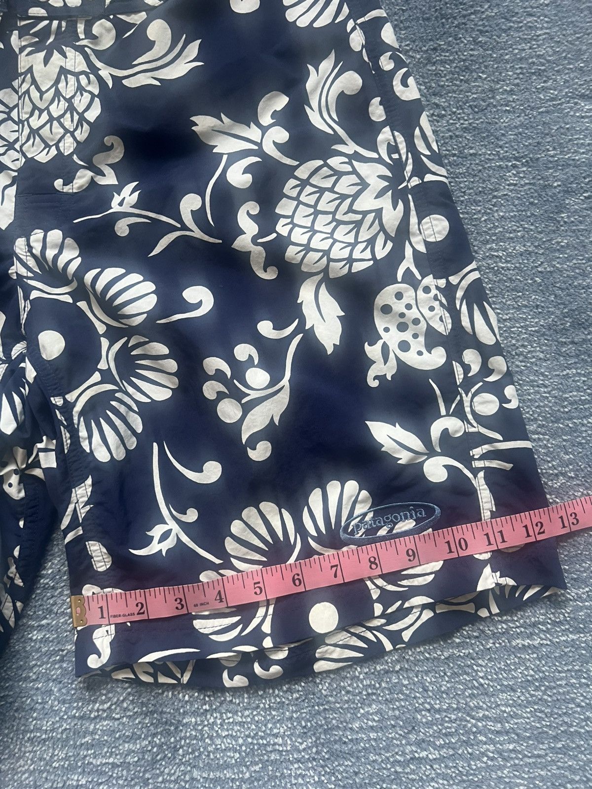 Patagonia Patagonia Men’s Board Short 32 Blue White Floral Swim Trunks Size US 32 / EU 48 - 5 Thumbnail