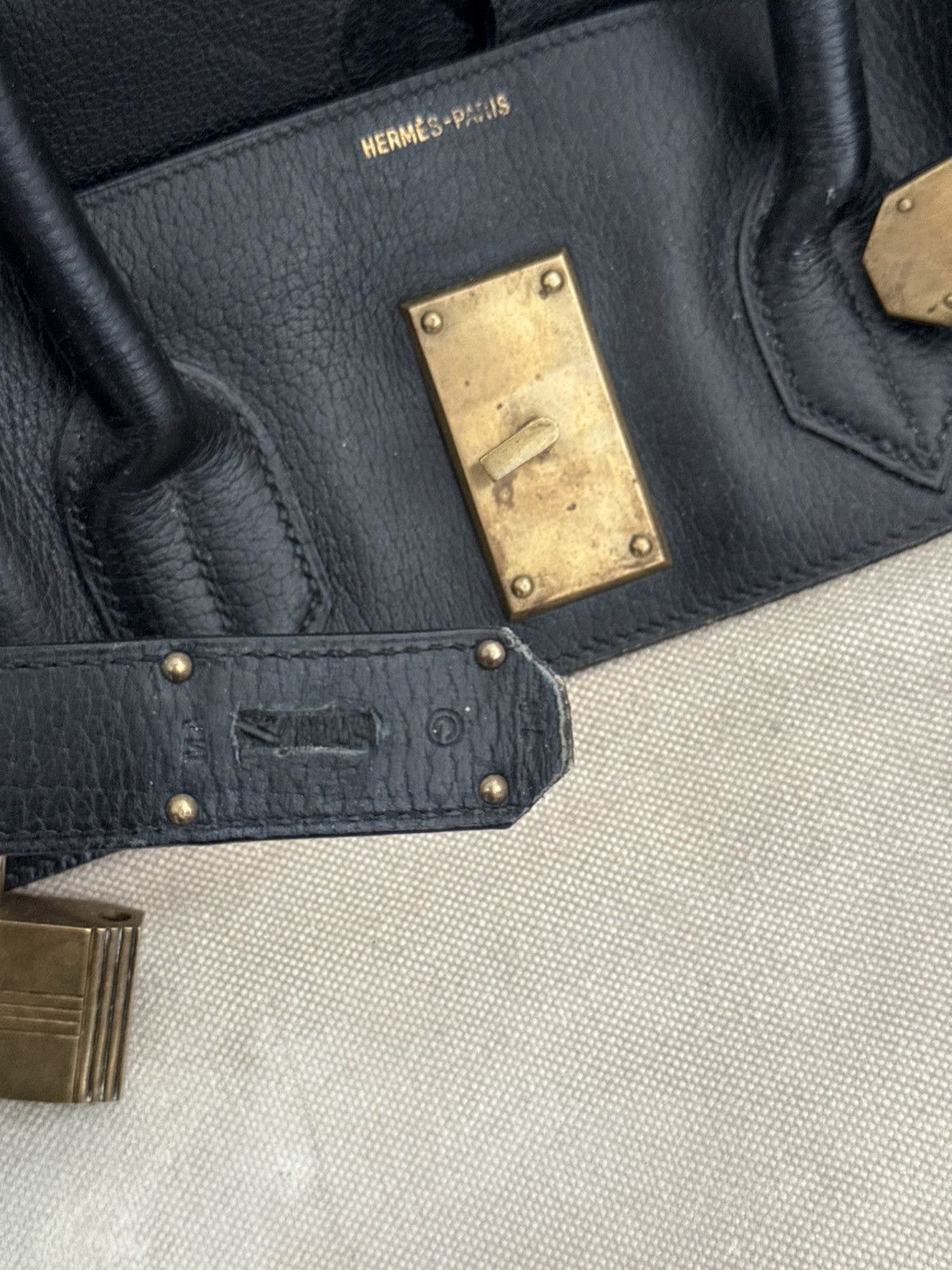 Hermes Hermes Birkin HAC 55 1977 Toille Black Size ONE SIZE - 7 Thumbnail