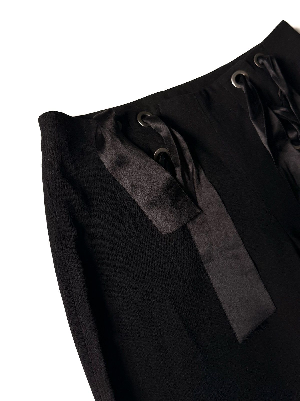 Valentino Valentino Roma Wool Pants Eyelets Bow Detail Straight Fit 42 Size 28" / US 6 / IT 42 - 4 Thumbnail
