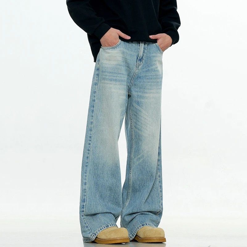 Japanese Brand × Vintage Light blue streetwear baggy jeans Size US 33 - 4 Thumbnail