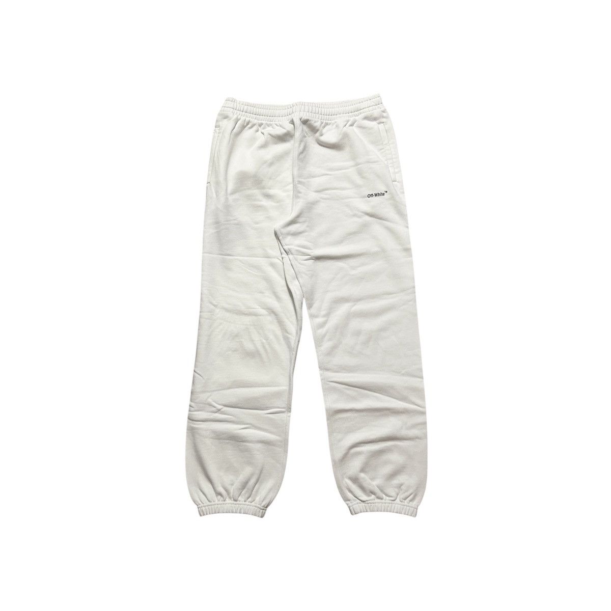 Off-White New Off-White Diagonal Stripe Sweatpants White Mens Size XL Size US 36 / EU 52 - 2 Thumbnail