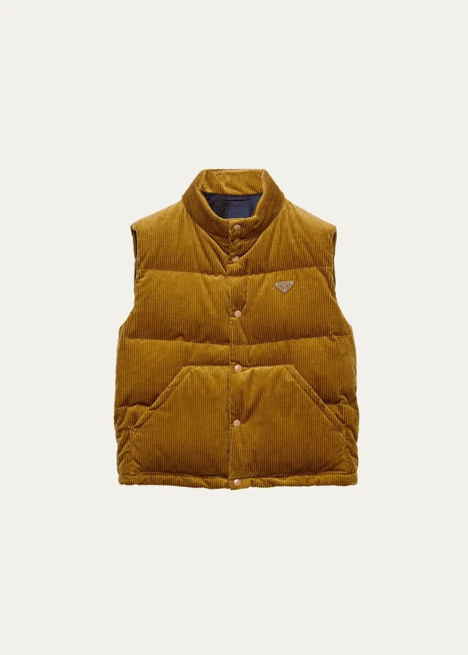 Prada Prada Corduroy Down Vest Size US M / EU 48-50 / 2 - 1 Thumbnail