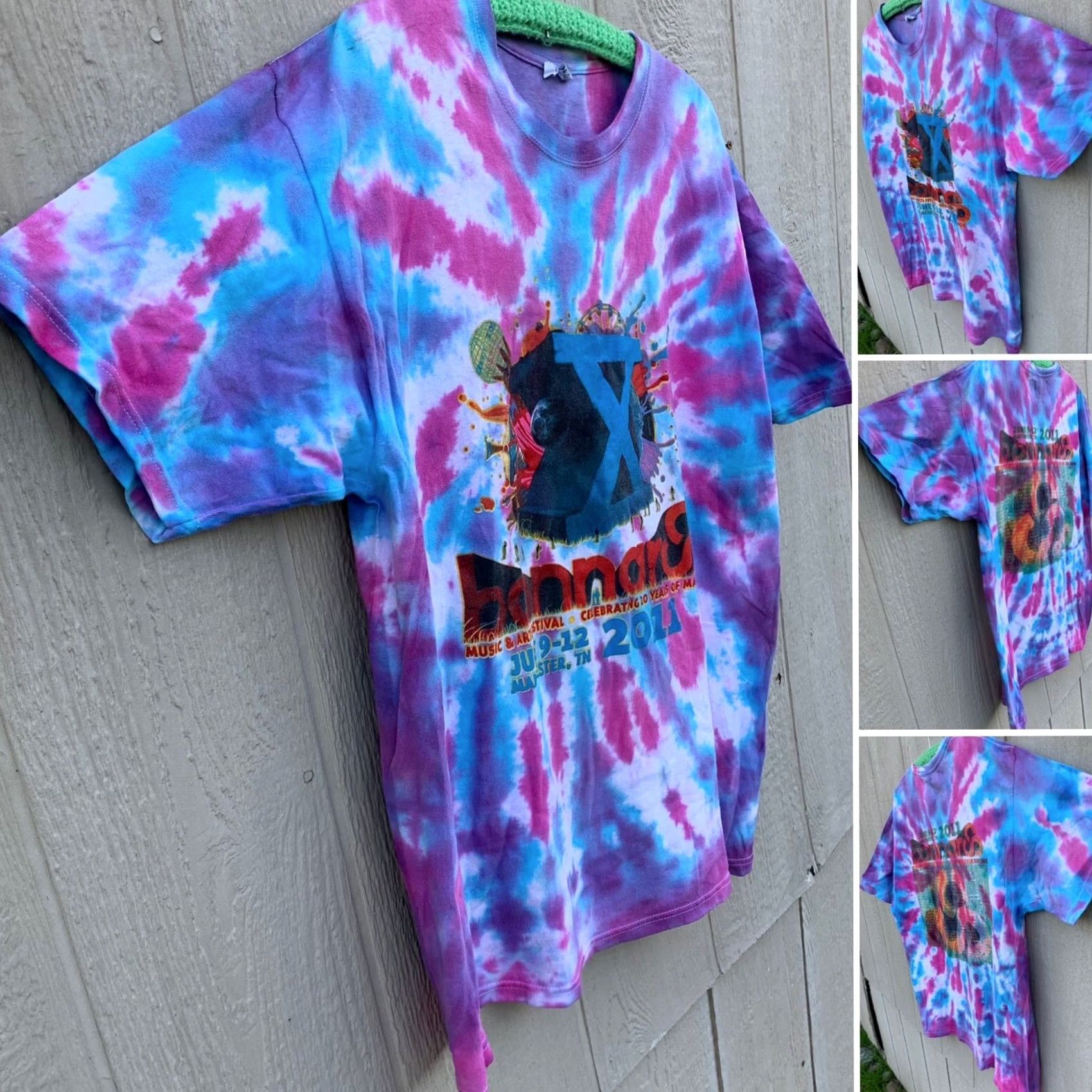 Anvil Bonnaroo Music & Arts Festival T-Shirt 2011 2XL Multicolor Short Sleeve Crew Neck Anvil Gel?? Size US XXL / EU 58 / 5 - 2 Thumbnail