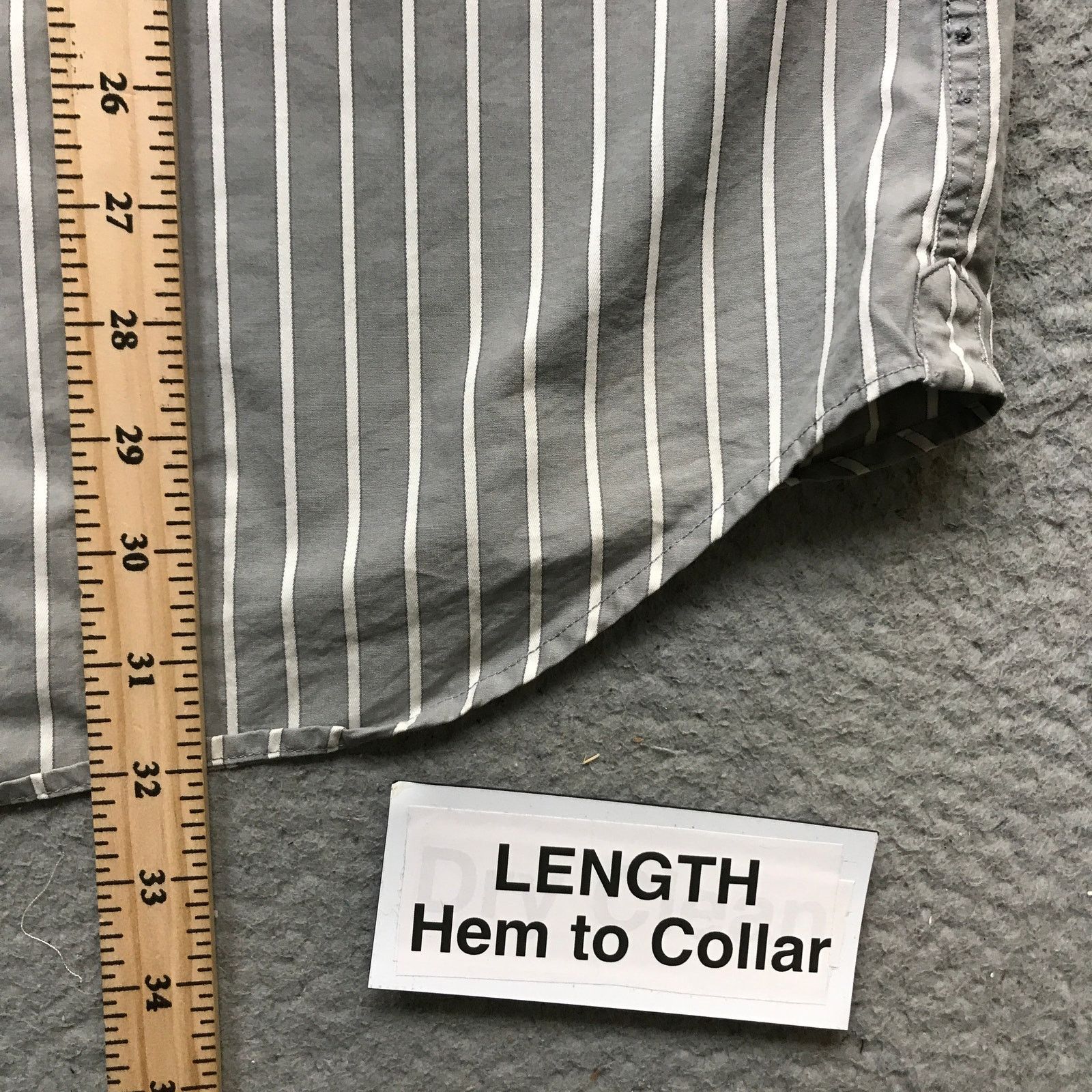 Abercrombie & Fitch Abercrombie & Fitch Muscle Dress Shirt Men XXL Striped Gray Size US XXL / EU 58 / 5 - 6 Thumbnail