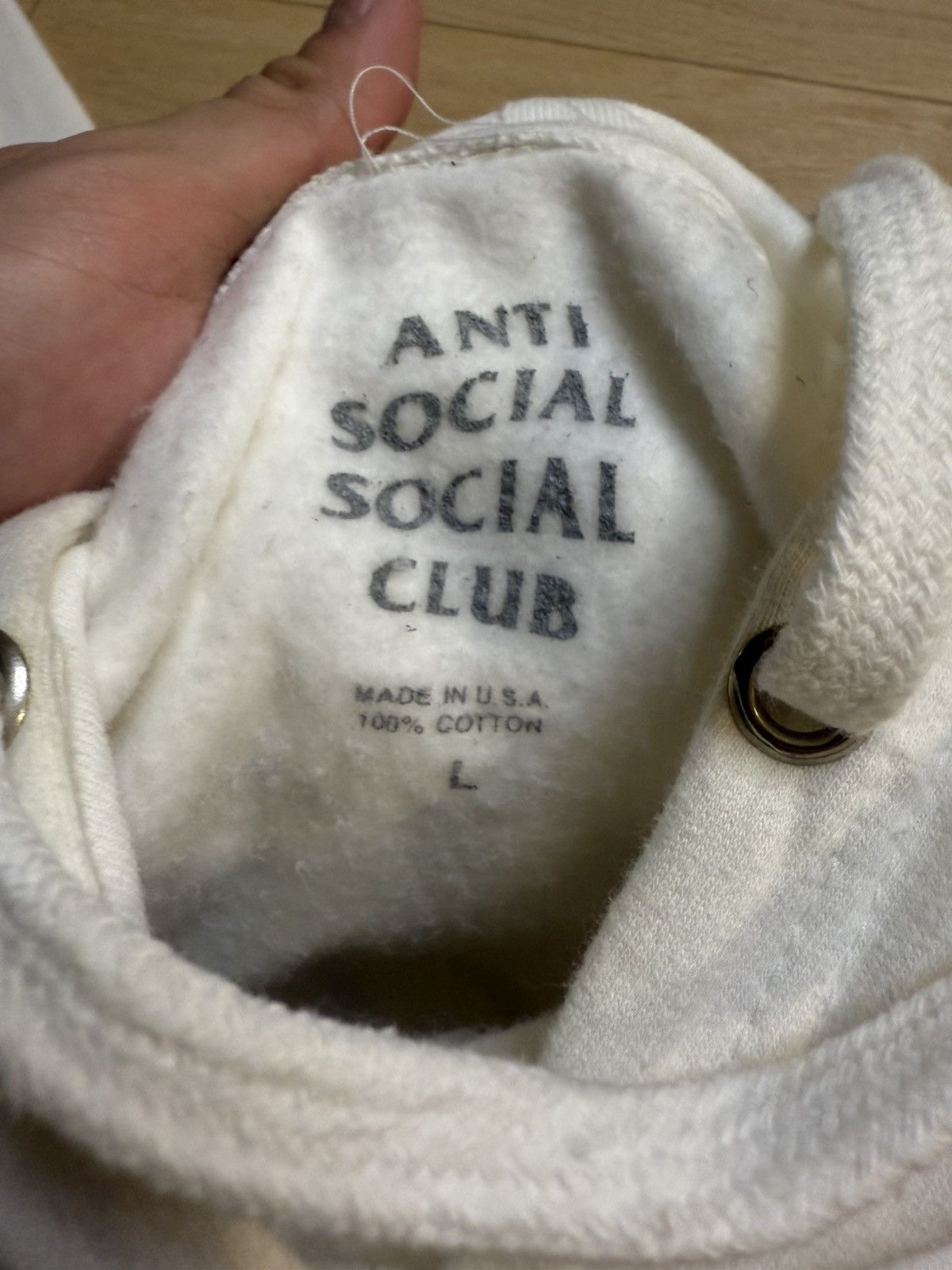Anti Social Social Club Anti Social Social Club Cigarette White Hoodie Size US L / EU 52-54 / 3 - 7 Thumbnail