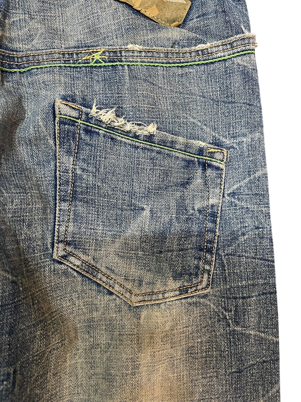 Beauty Beast × Le Grande Bleu (L.G.B.) Vintage Vie Emu Honeycomb Faded Denim Size US 33 - 9 Thumbnail