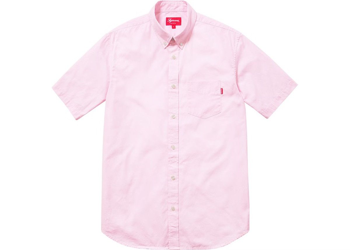 Supreme Supreme Short Sleeve Oxford Shir (SS16) - Pink Size US XL / EU 56 / 4 - 1 Thumbnail