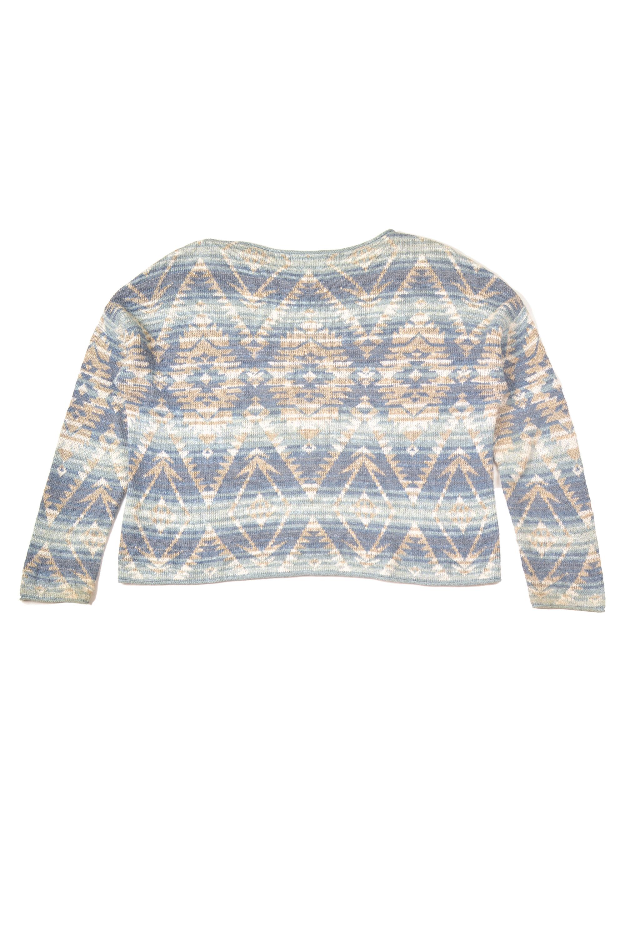 Denim & Supply Ralph Lauren × Ralph Lauren Denim Supply Ralph Lauren Aztec Pattern Blue Cotton Sweater Size M / US 6-8 / IT 42-44 - 6 Thumbnail