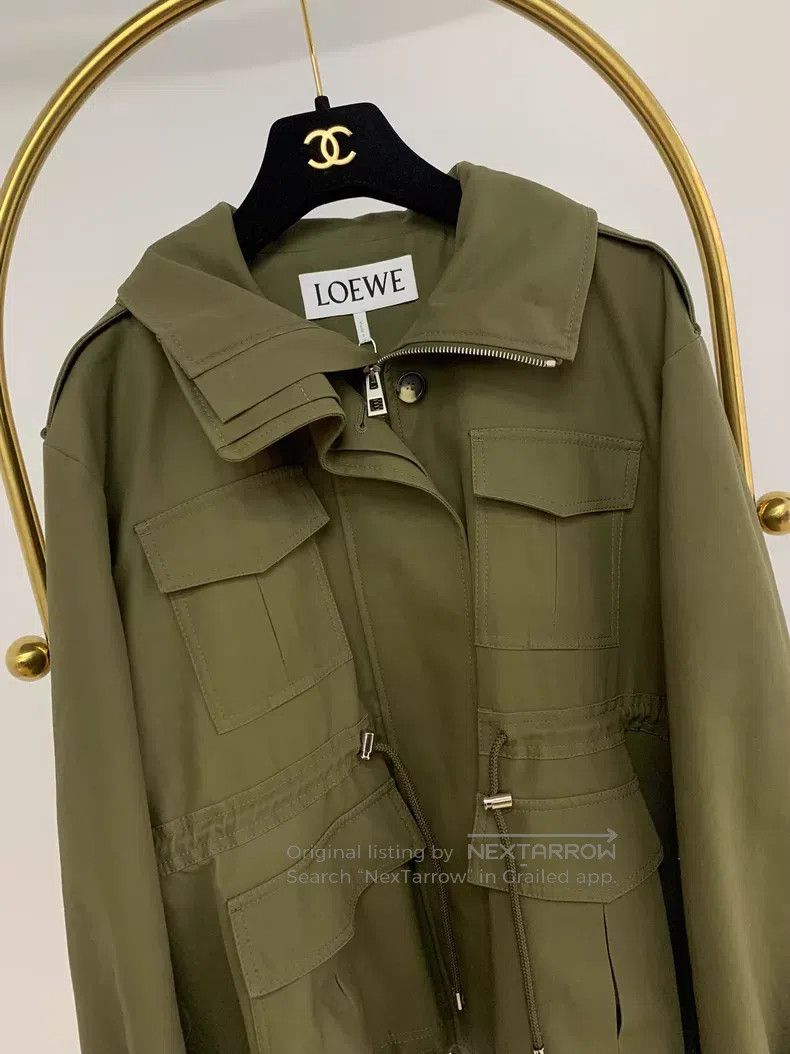 Loewe Loewe Military Green Multi-Pocket Windbreaker Jacket, Loos Size XXS / US 00 / IT 34 - 2 Thumbnail