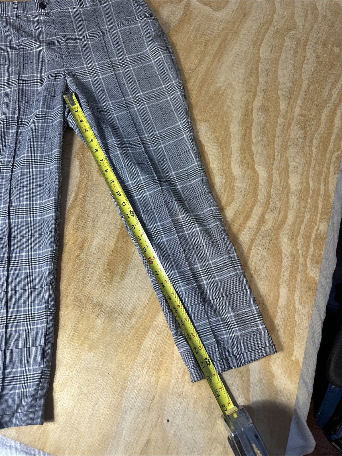 Boohoo Mens Grey White Black Plaid Dress Pants US 32 Size US 32 / EU 48 - 5 Thumbnail