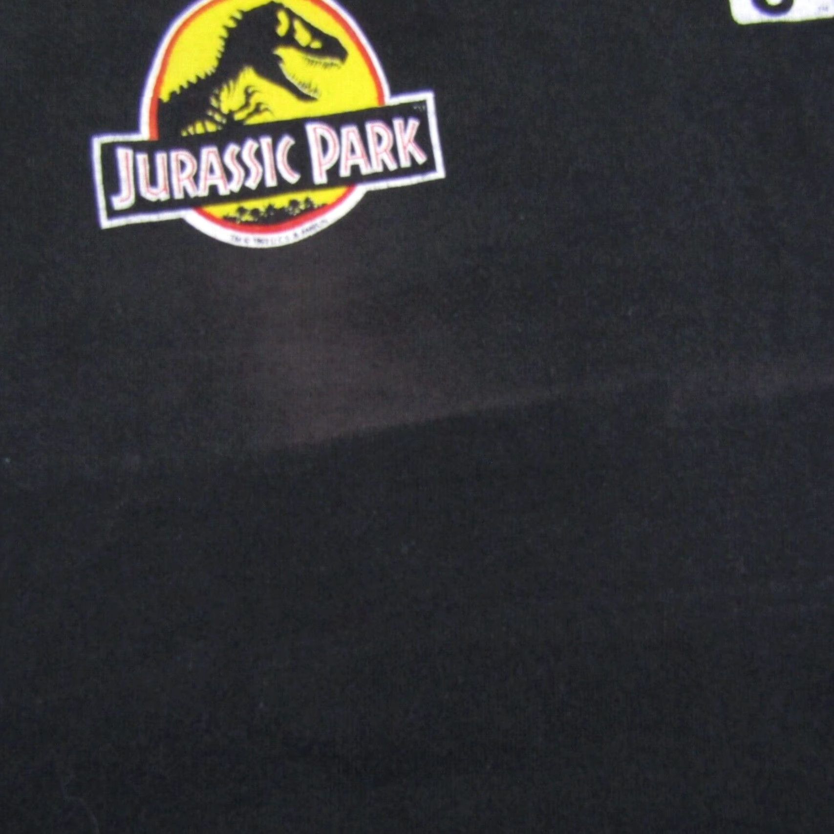 Vintage VINTAGE Jurassic Park T-Shirt Men Large Black Graphic Print 90s Movie Logo Cotton Size US L / EU 52-54 / 3 - 4 Thumbnail