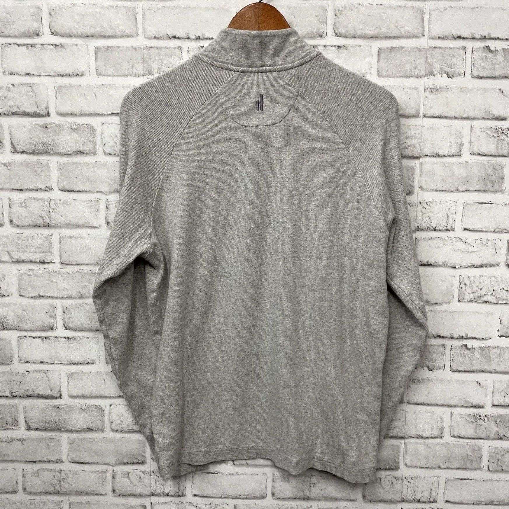 johnnie-O Johnnie-O Gray Mens Henley Style Pullover Sweater Button Accents Size Medium Size US M / EU 48-50 / 2 - 5 Thumbnail