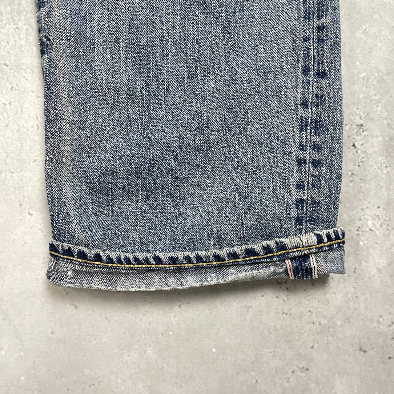 The Duffer of St.George Duffer Selvedge Distressed & Stained Faded Chinch Back Jeans Size US 32 / EU 48 - 12 Thumbnail