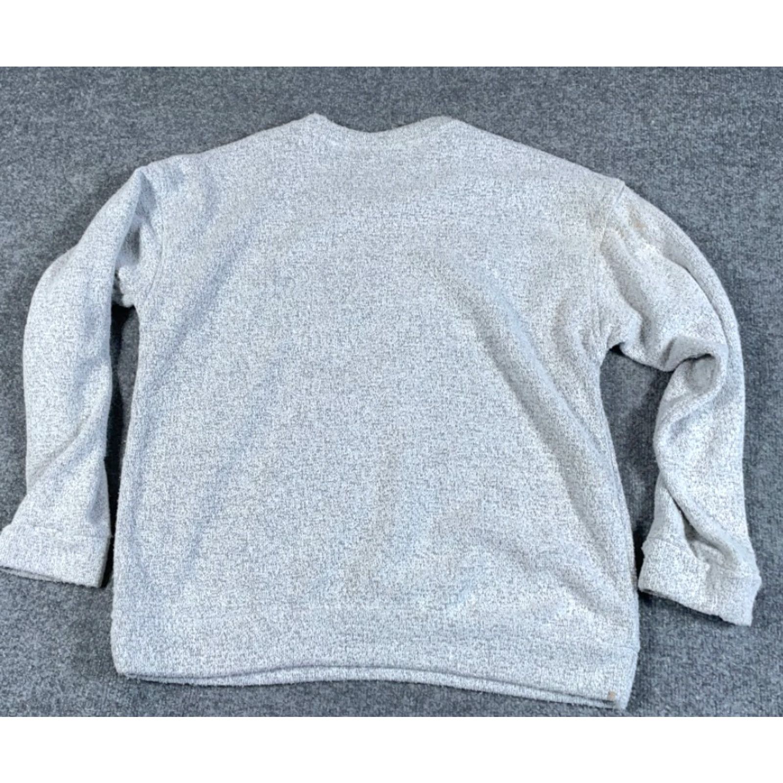 Vintage VINTAGE 90s Mackinaw City Fleece Sweatshirt Adult Medium Gray Eagle Flag Embroidery Size US M / EU 48-50 / 2 - 2 Thumbnail