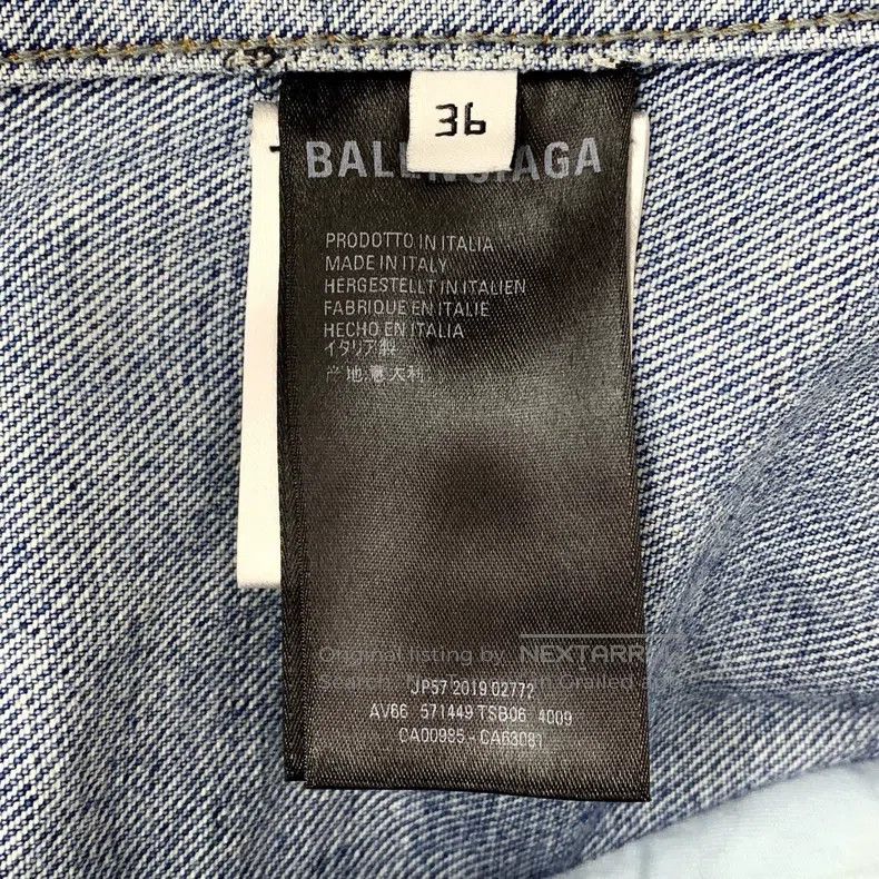 Balenciaga Balenciaga Light Blue Cotton Lapel Single Breasted Long Sl Size XS / US 0-2 / IT 36-38 - 7 Thumbnail
