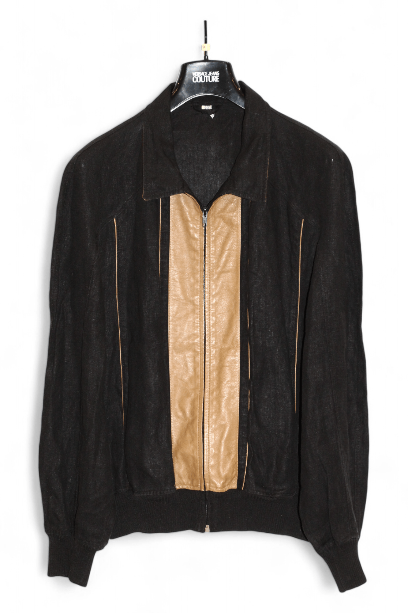 Kiton 🔥Schiatti & Co. luxury design raw linen leather trim bomber Size US M / EU 48-50 / 2 - 2 Thumbnail