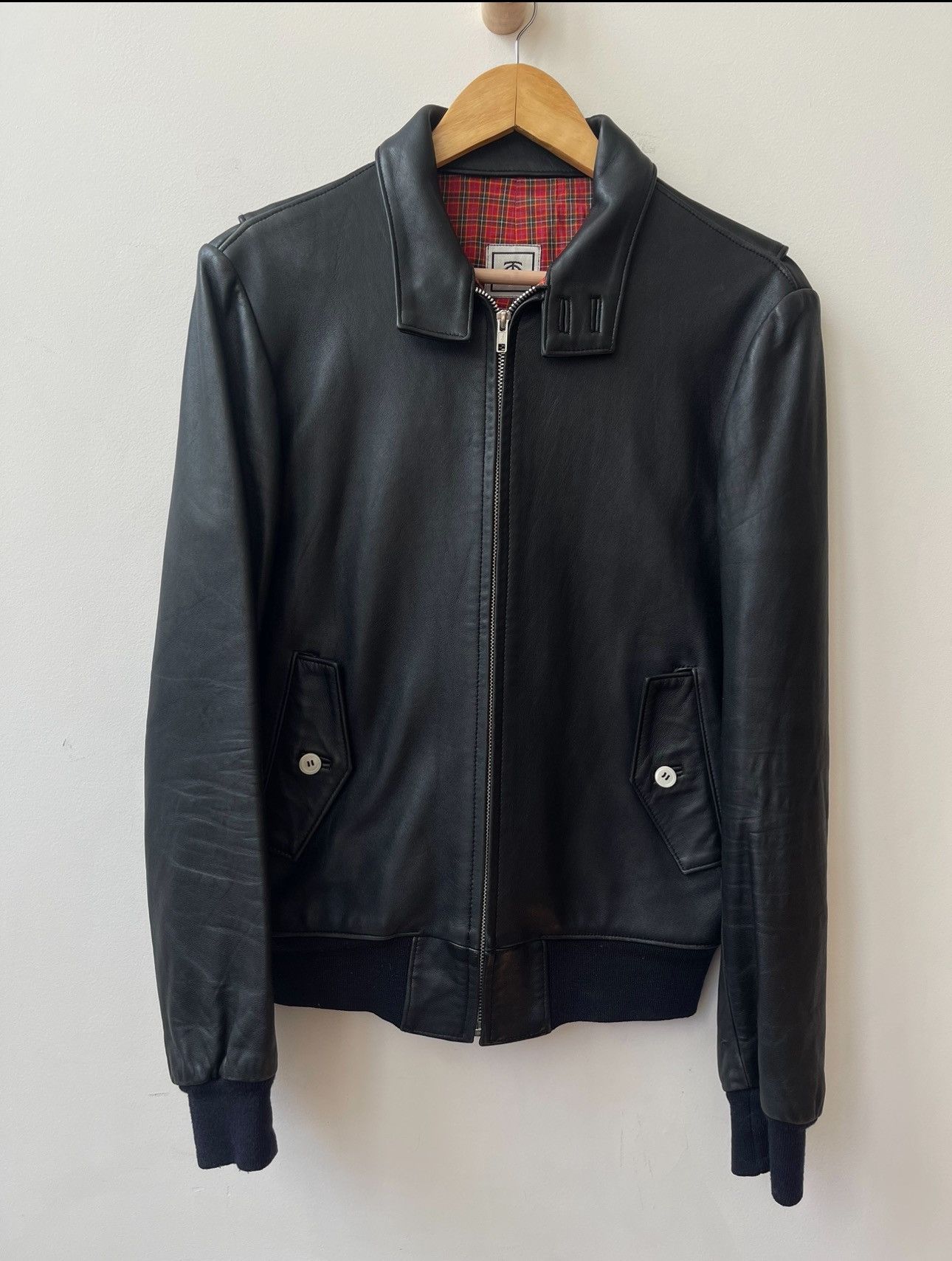 image of Falcon Garments Leather Jacket in Black, Men's (Size Medium)