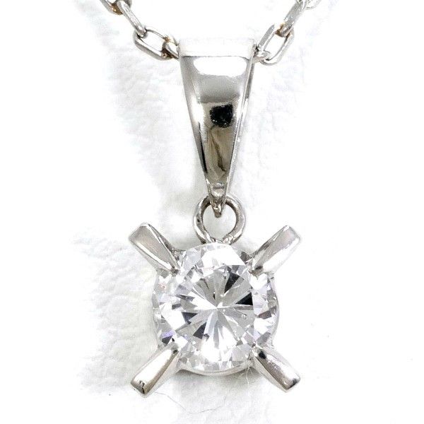 Luxuness Pt900 Diamond Necklace Jewelry Metal Necklace in Silver, Women's