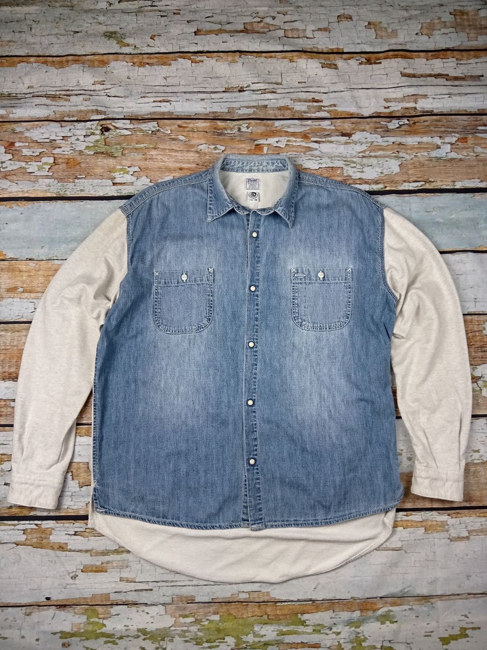 Diesel Diesel Denim Natural Blue Workwear Men's Shirt Size US XL / EU 56 / 4 - 1 Thumbnail