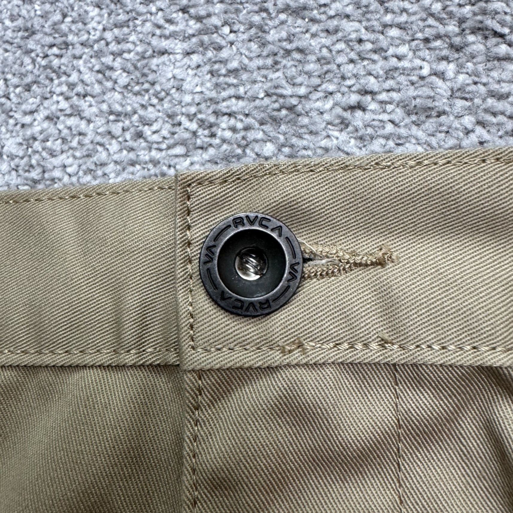 RVCA RVCA Pants Mens 28x28 Khaki Brown The Week End Chino Flat Front Straight Leg Size US 28 / EU 44 - 3 Thumbnail