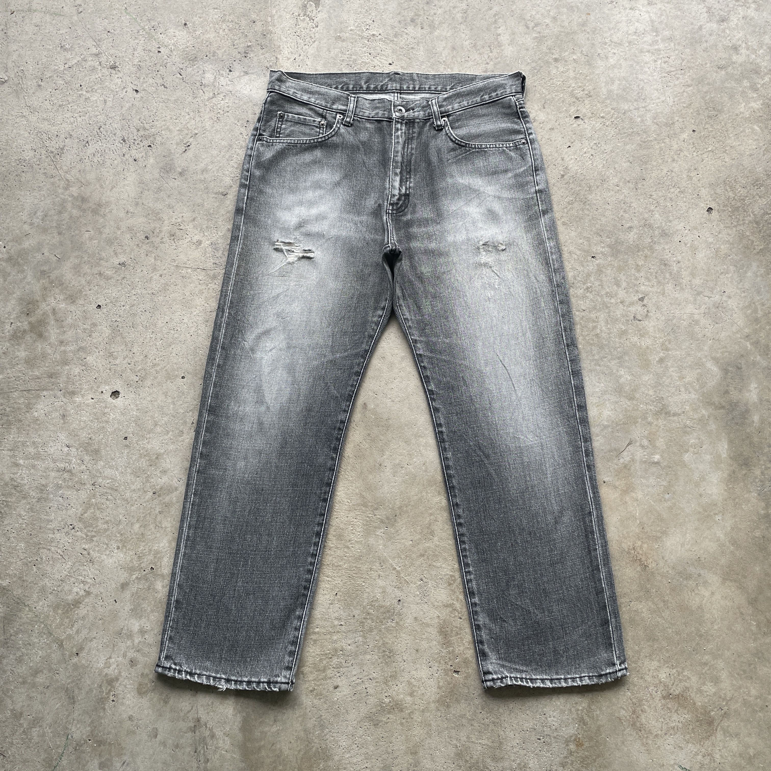 Japanese Brand VINTAGE JAPANESE DISTRESSED BLACK FADED JEANS PANTS W34 Size US 34 / EU 50 - 3 Thumbnail