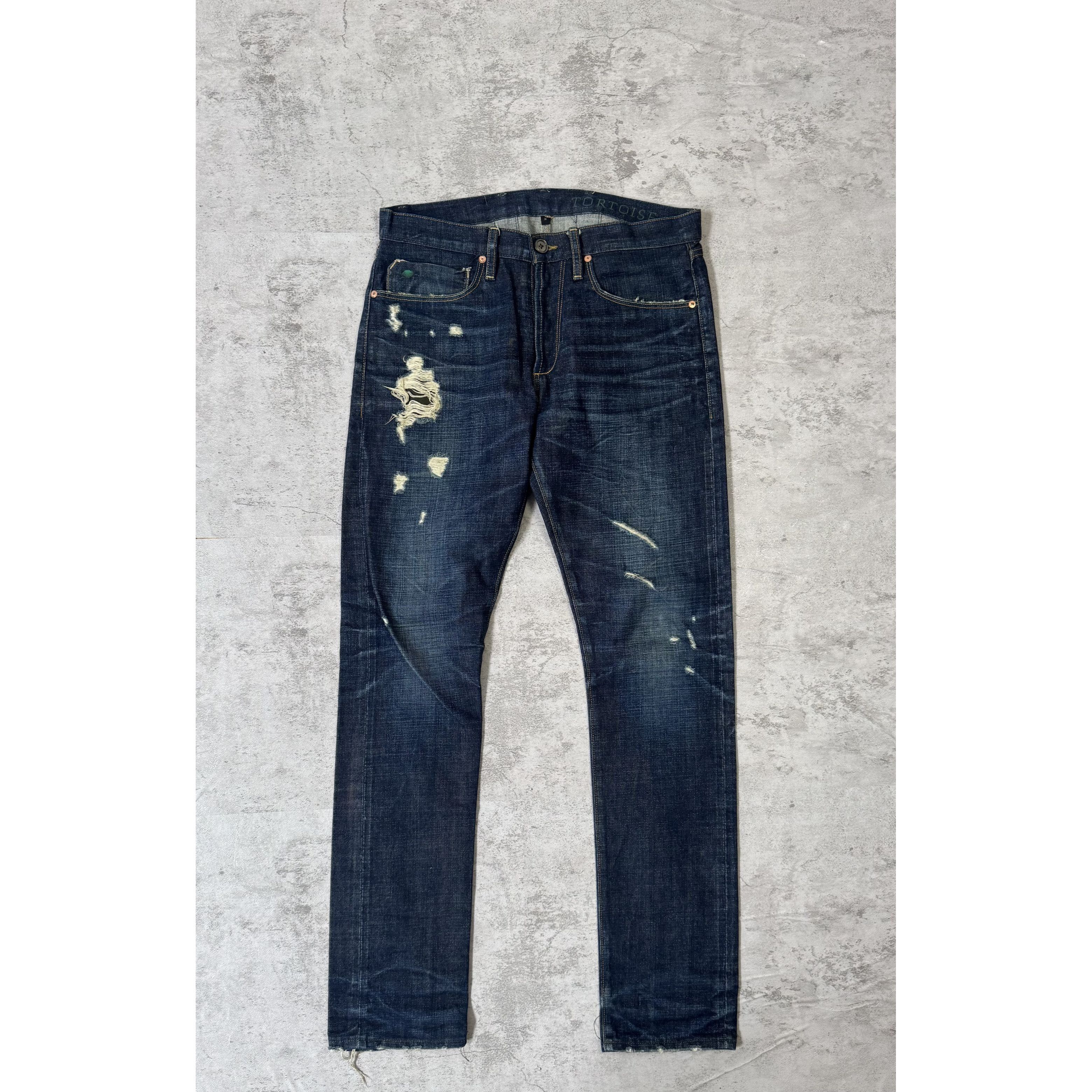 Other Tortoise Ripped Slim Jeans Size 34" / US 12 / IT 48 - 6 Thumbnail