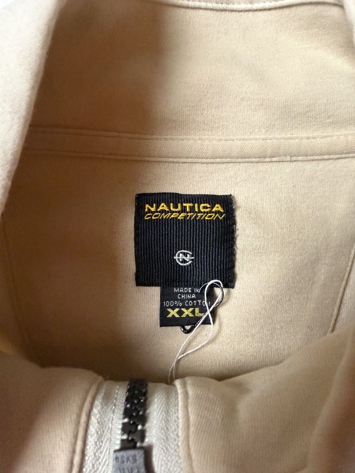 Nautica Vtg Nautica Competition Qtr Zip Cotton Cream XXL Size US XXL / EU 58 / 5 - 6 Thumbnail