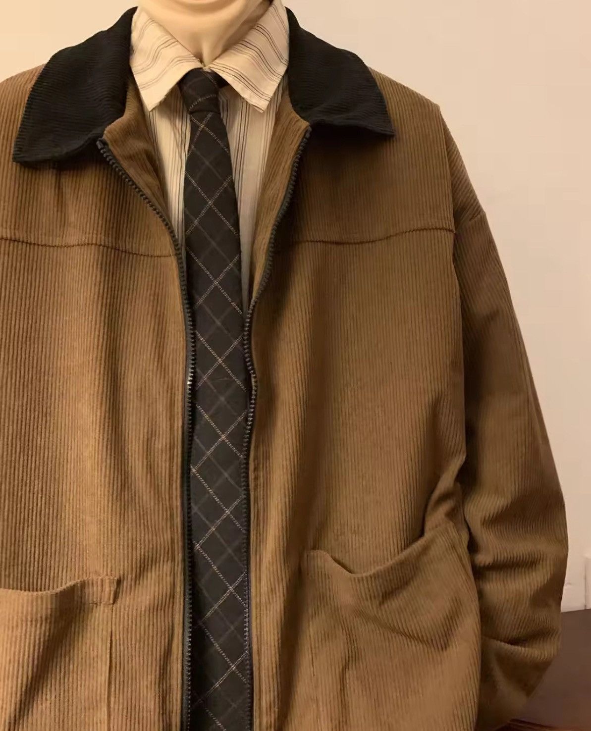 Japanese Brand Corduroy Bomber Jacket Size US L / EU 52-54 / 3 - 4 Thumbnail