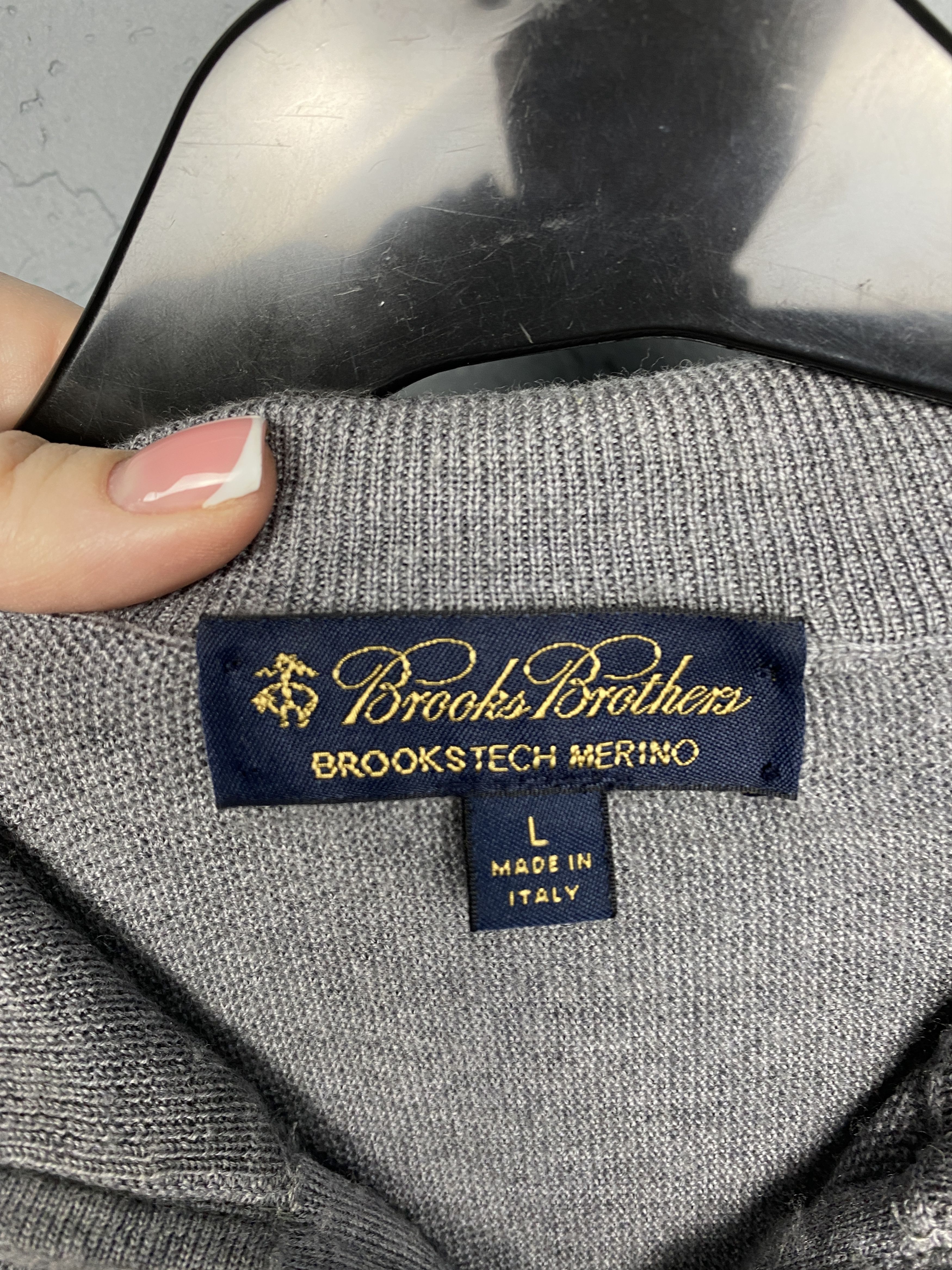 Brooks Brothers Brooks Brothers Mens 1\4 Zip Merino Wool Knit Sweater Size US L / EU 52-54 / 3 - 4 Thumbnail
