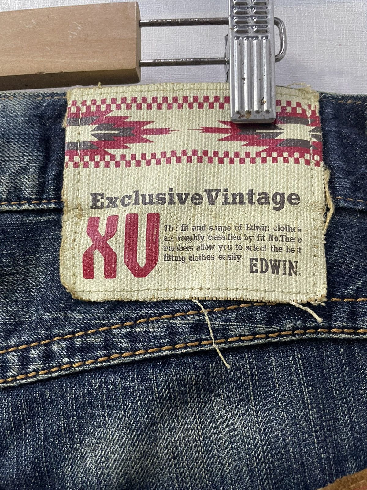 Edwin × Vintage Edwin Japan Exlusive Vintage Straight Cut Suedes trim Jeans Size US 32 / EU 48 - 16 Thumbnail
