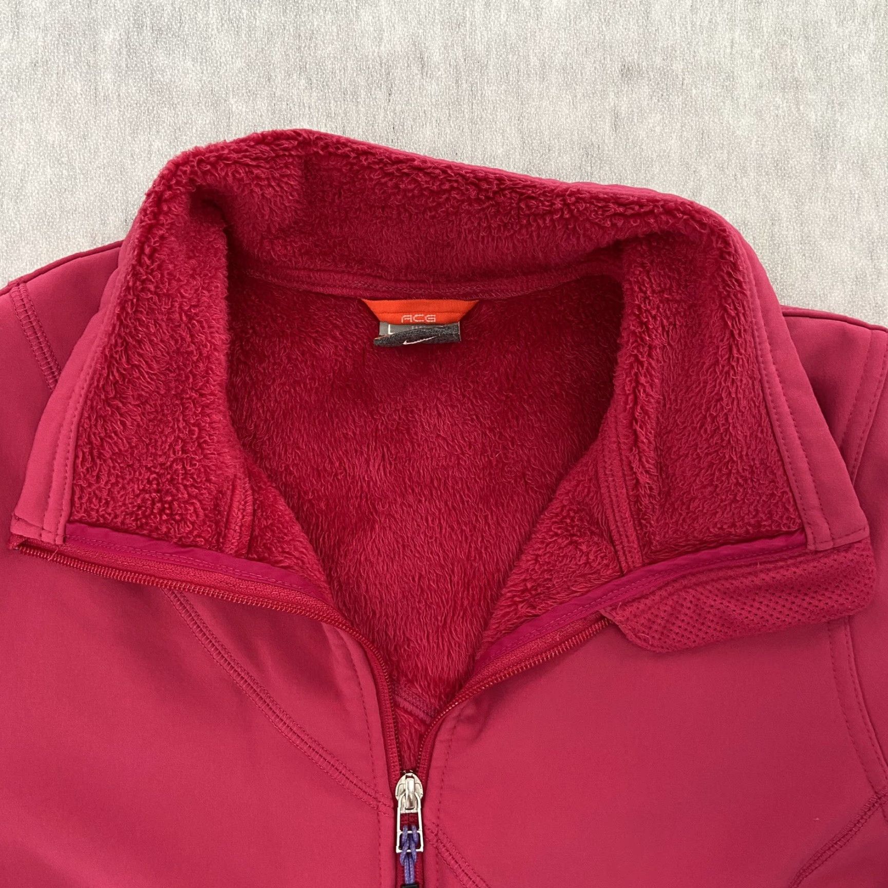 Nike Nike ACG Jacket Womens Large Pink Full Zip Logo Pockets Stretch Coat Adult L Size L / US 10 / IT 46 - 4 Thumbnail