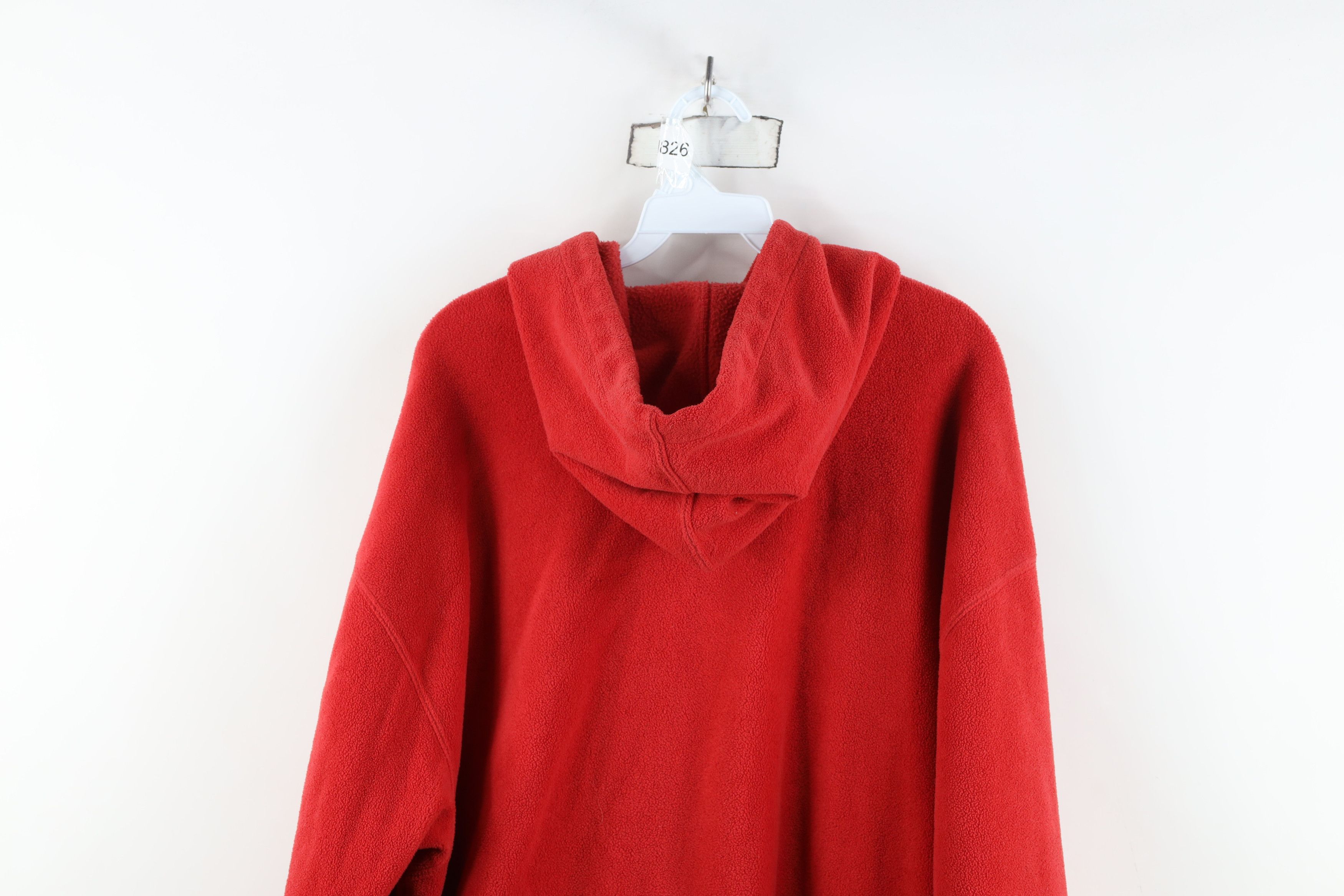 Nike Vintage Nike Travis Scott Center Swoosh Fleece Hoodie Red Size US XXL / EU 58 / 5 - 13 Thumbnail