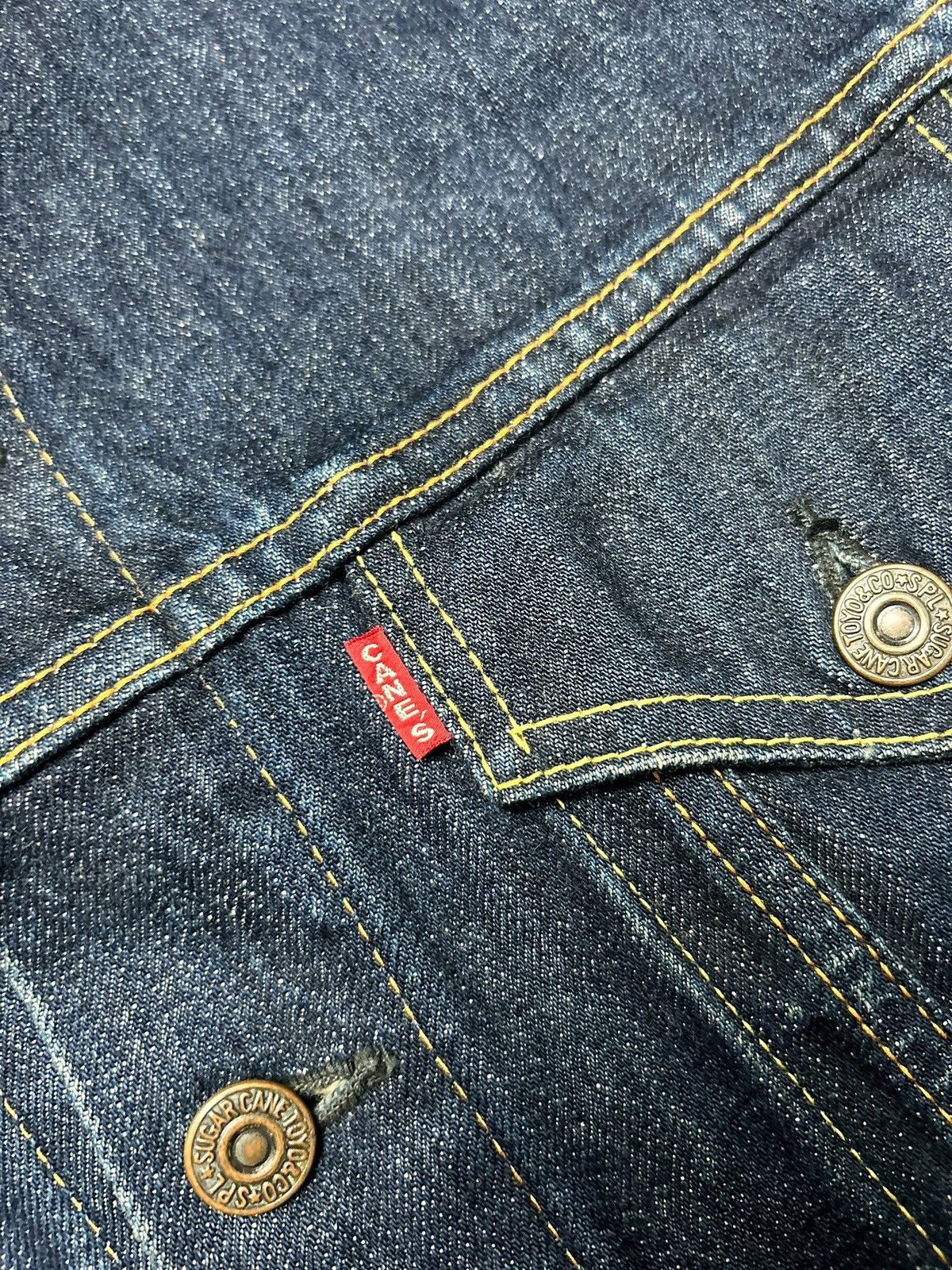Sugar Cane × Toyo Enterprises Sugarcane 14.25Oz Denim Trucker Jacket Type 3 Model 1962 Size US M / EU 48-50 / 2 - 5 Thumbnail