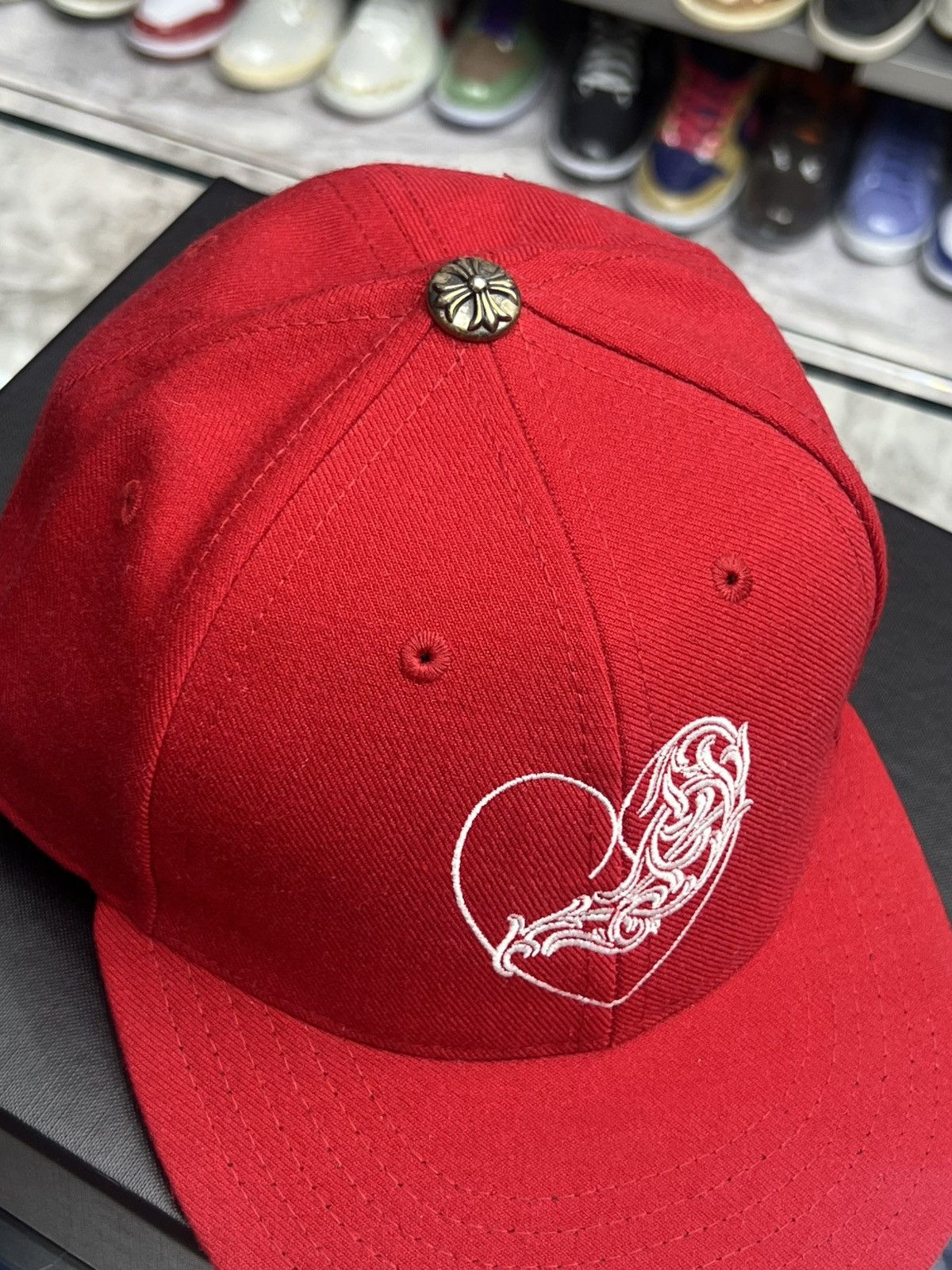 Chrome Hearts Chrome Hearts Red Heart Baseball Cap Size ONE SIZE - 4 Thumbnail