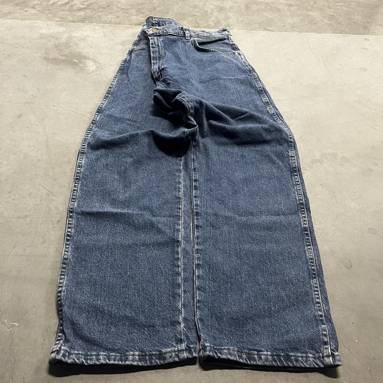 Japanese Brand × Vintage Vintage Y2K Workwear Style Medium Wash Denim Jeans! Size US 38 / EU 54 - 3 Thumbnail