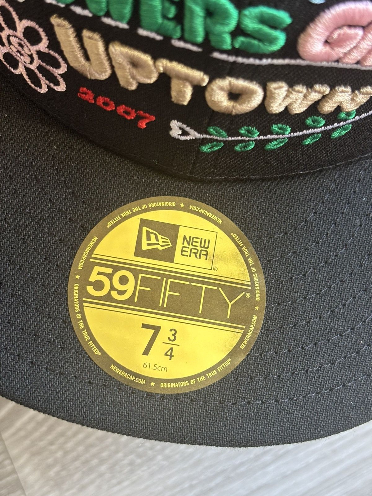 New Era Jae Tip Black New Era Fitted Hat Uptown Grows Flowers Size ONE SIZE - 8 Thumbnail