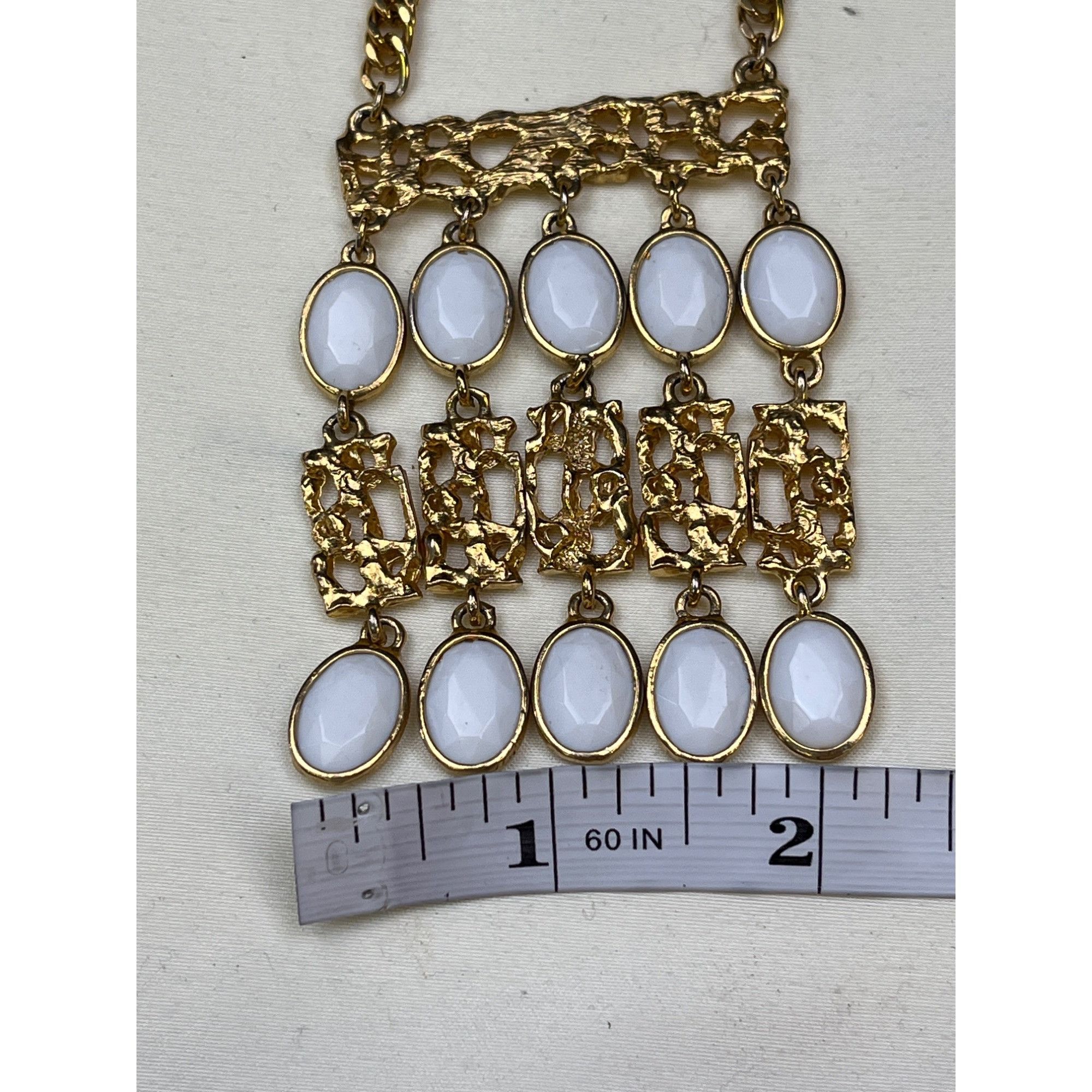 Other Vintage Womens Gold Drop Pendant Designed Necklace SKU 6400 Size ONE SIZE - 7 Thumbnail