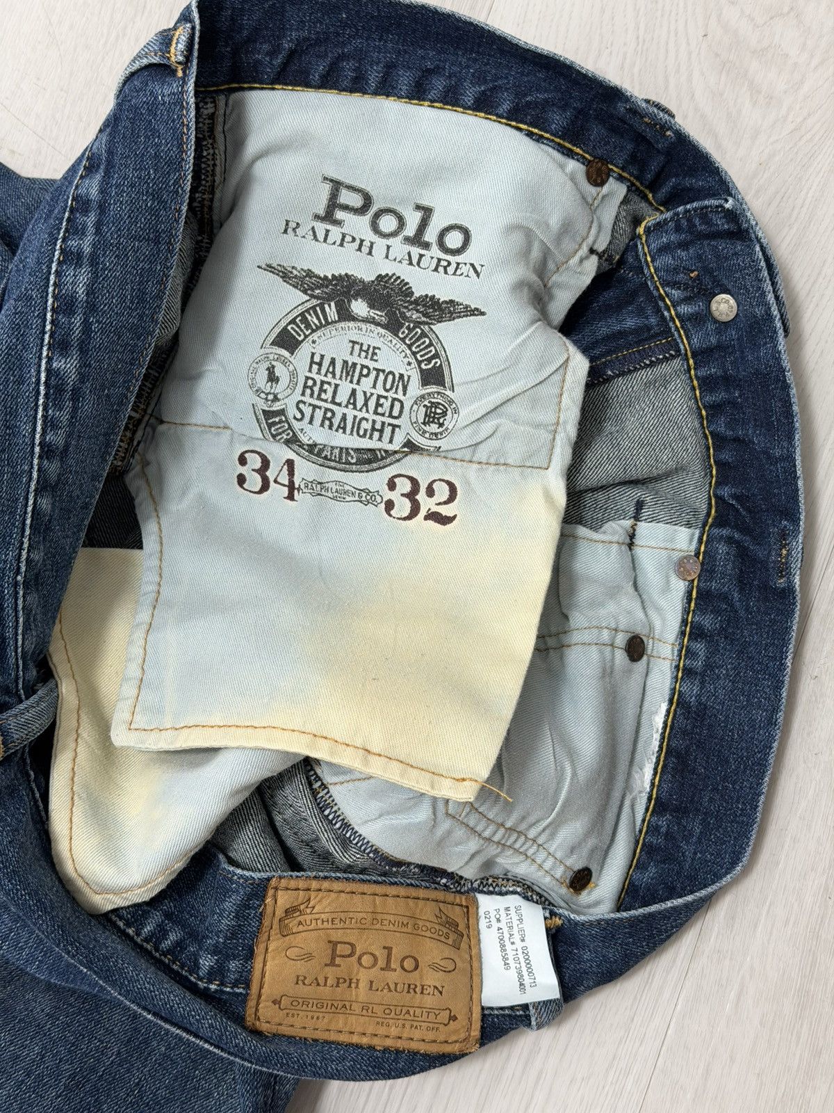 Polo Ralph Lauren Polo Ralph Lauren The Hampton Relaxed Straight Jeans 34x32 Size US 34 / EU 50 - 8 Thumbnail