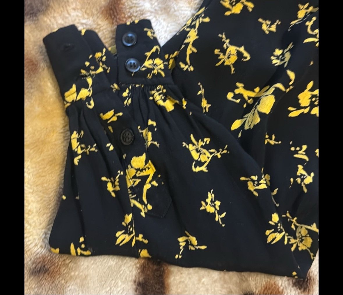 Ganni Black floral wrap dress Size XS / US 0-2 / IT 36-38 - 4 Thumbnail