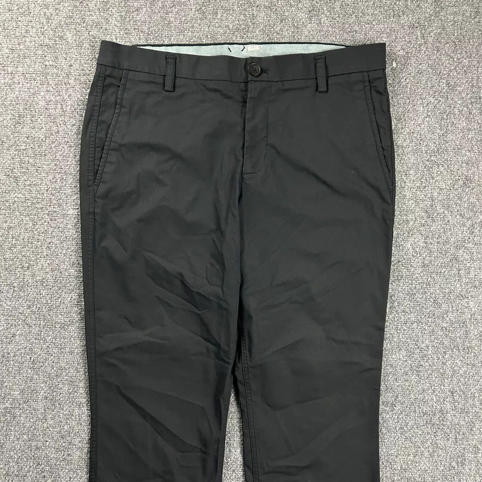 Kit and Ace Kit & Ace Pants Mens 34x32 Black Chino Casual Straight Leg Size US 34 / EU 50 - 2 Thumbnail
