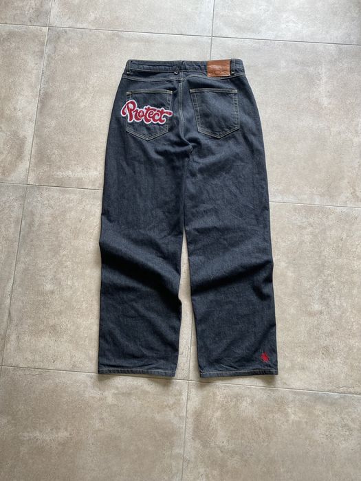 Vintage protect ldn red spike denim | Grailed