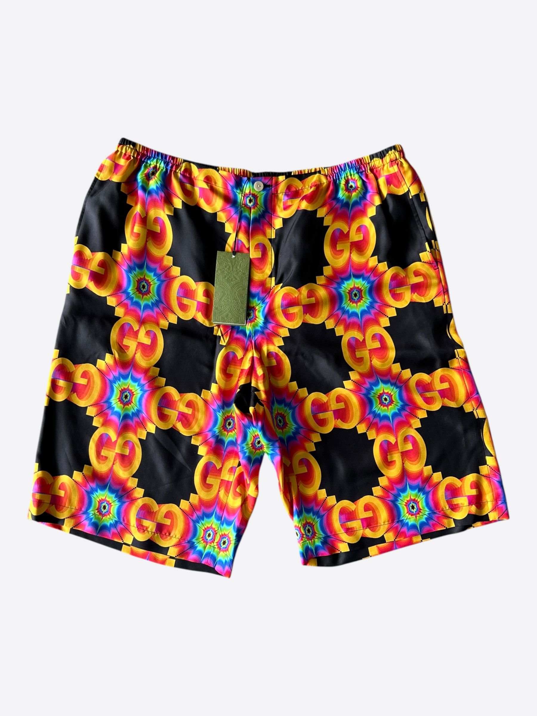 Gucci Gucci Black & Multicolor GG Kaleidoscope Shorts Size US 40 / EU 56 - 2 Thumbnail