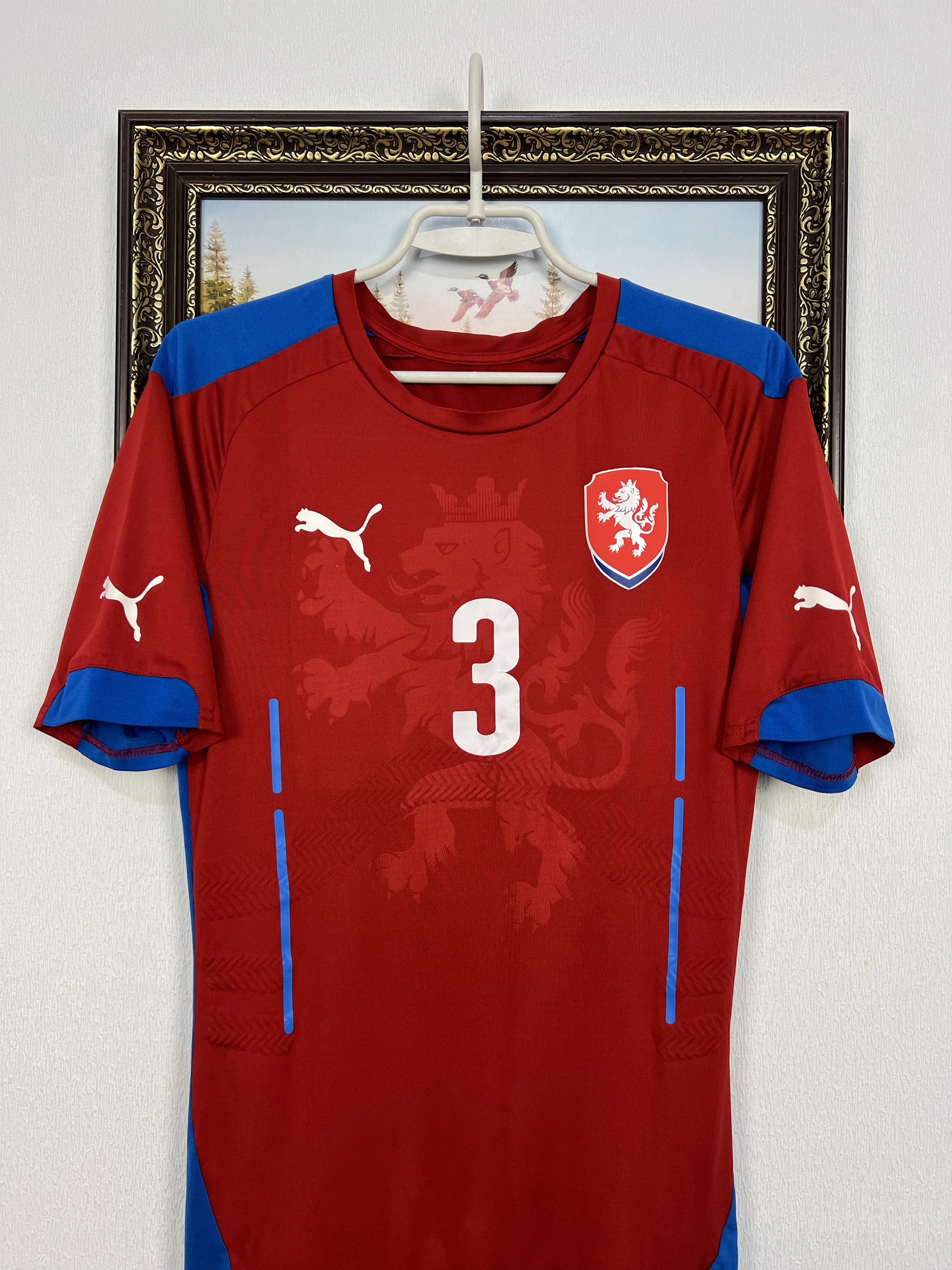 Puma Czech Republic Home football shirt 2014 Soccer #3 Barak Size US M / EU 48-50 / 2 - 2 Thumbnail